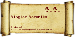 Vingler Veronika névjegykártya